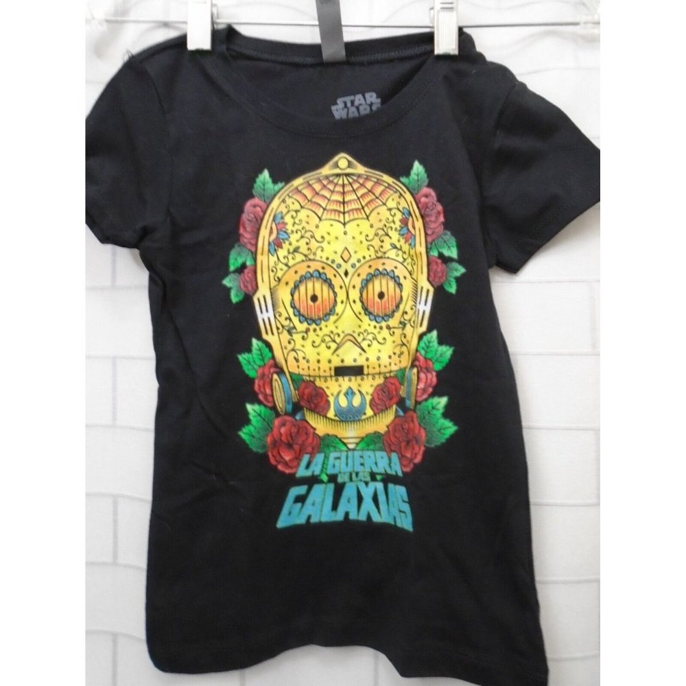 C-3PO Day of the Dead Kids Shirt Size Small (5/6)